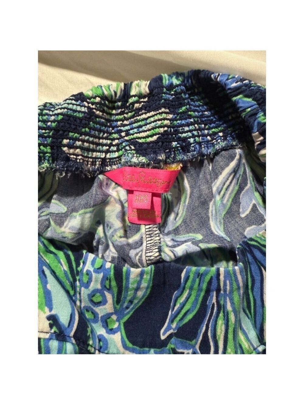 Girls Lilly Pulitzer Shorts XXS Blue Green Floral - Picture 3 of 4